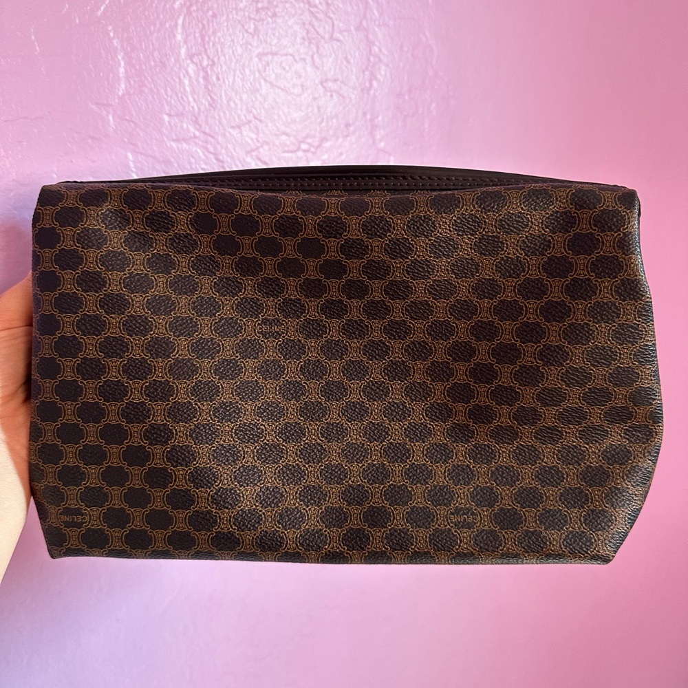 Celine Black Macadam Cosmetic Pouch